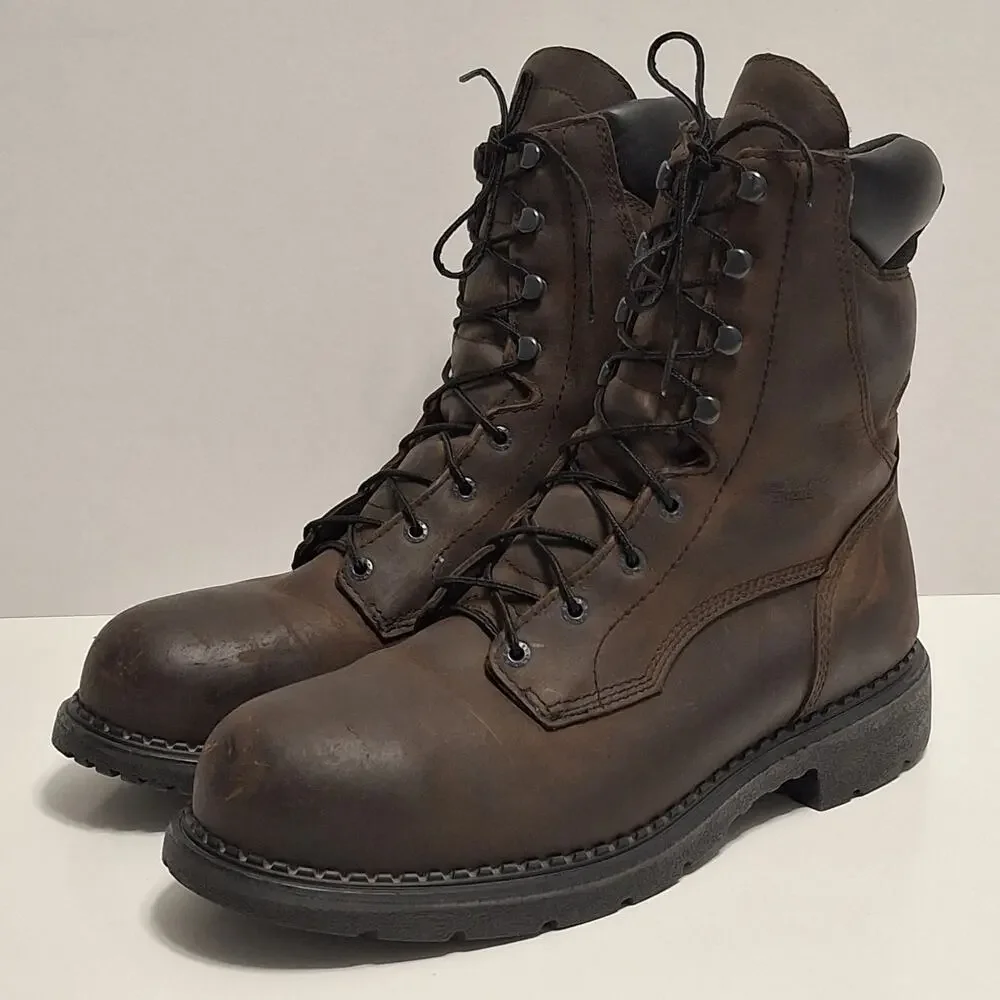 Red Wing 2211 Steel Toe DynaForce Waterproof Work Boots Brown, Sz 12E2 Made USA